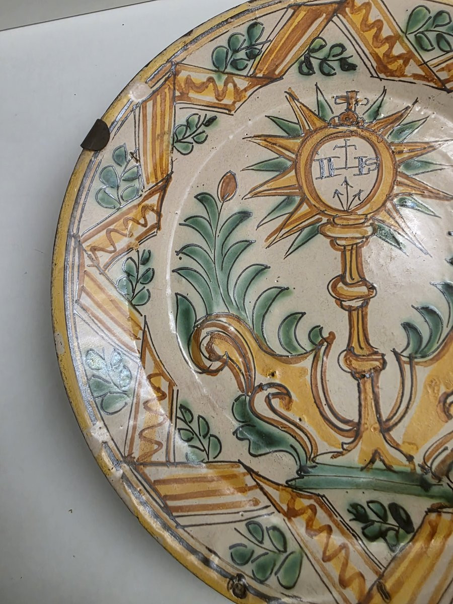 Raro ﻿piatto - bottega irpina (sec. XVIII) piatto 1700-1799-photo-2