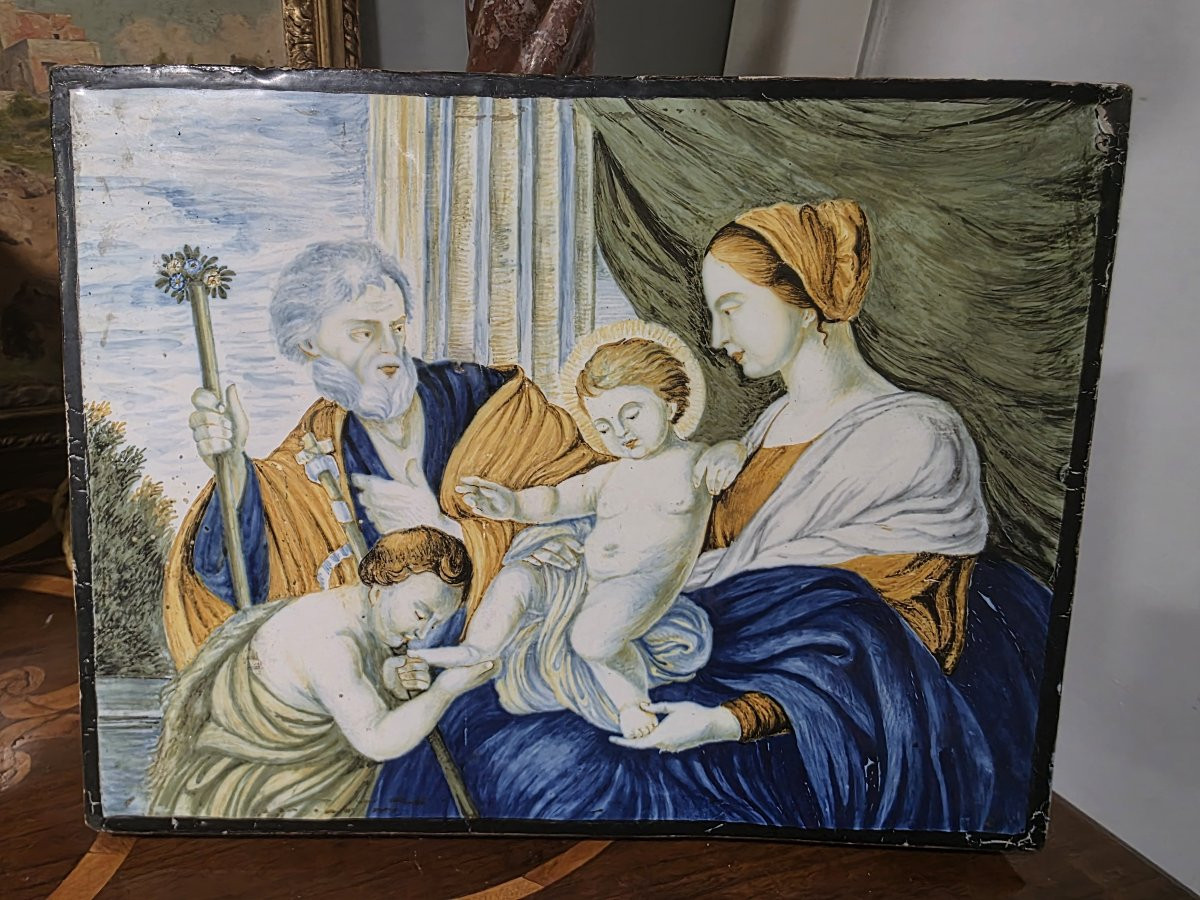 Prima metà del XVIII secolo, Mattonella Castelli, Sacra Famiglia-photo-1
