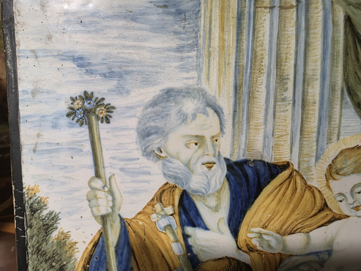 Prima metà del XVIII secolo, Mattonella Castelli, Sacra Famiglia-photo-2