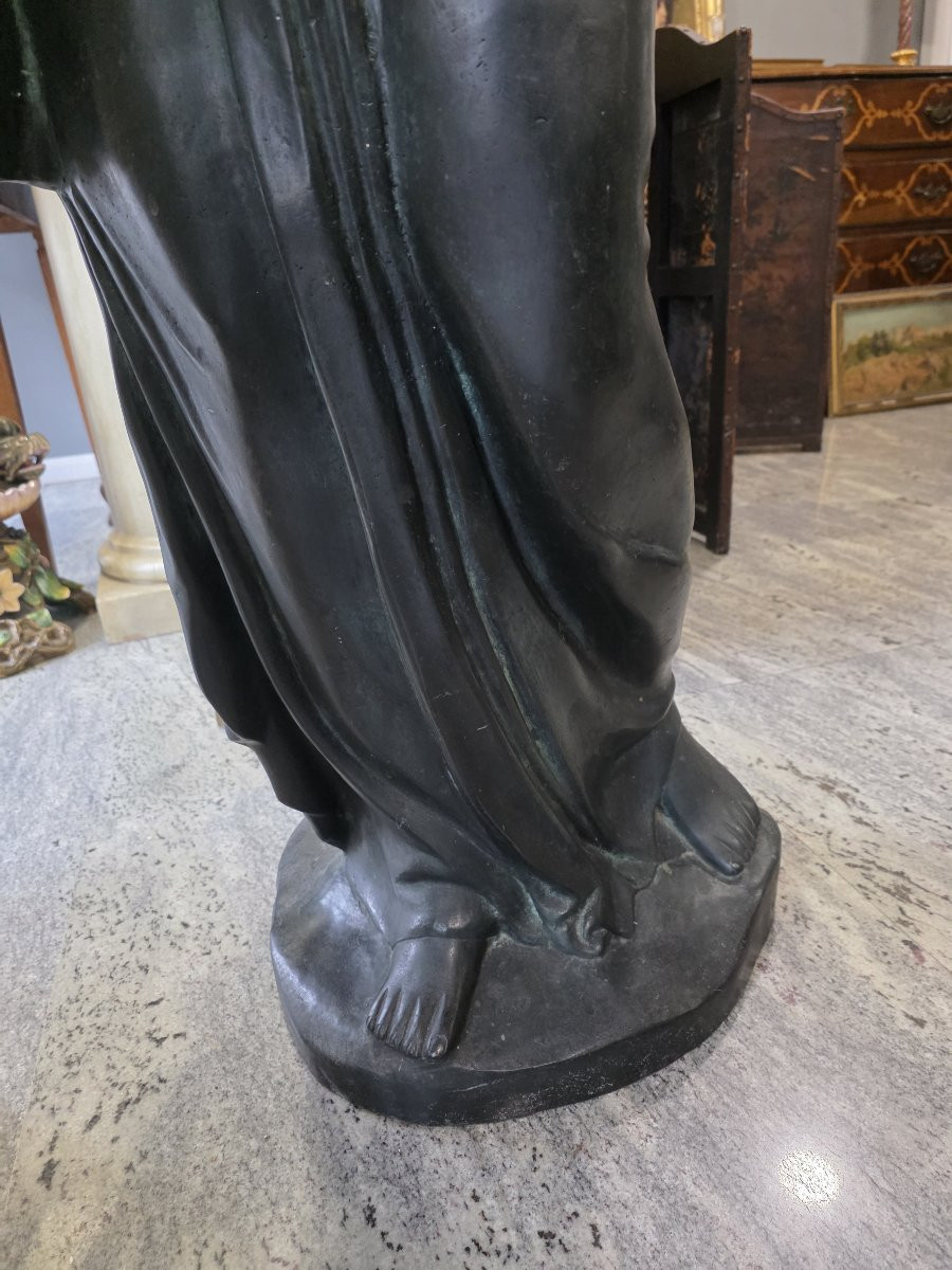 Scultura in bronzo di Ebe, dal modello Thorwaldsen - primi del XX secolo-photo-4