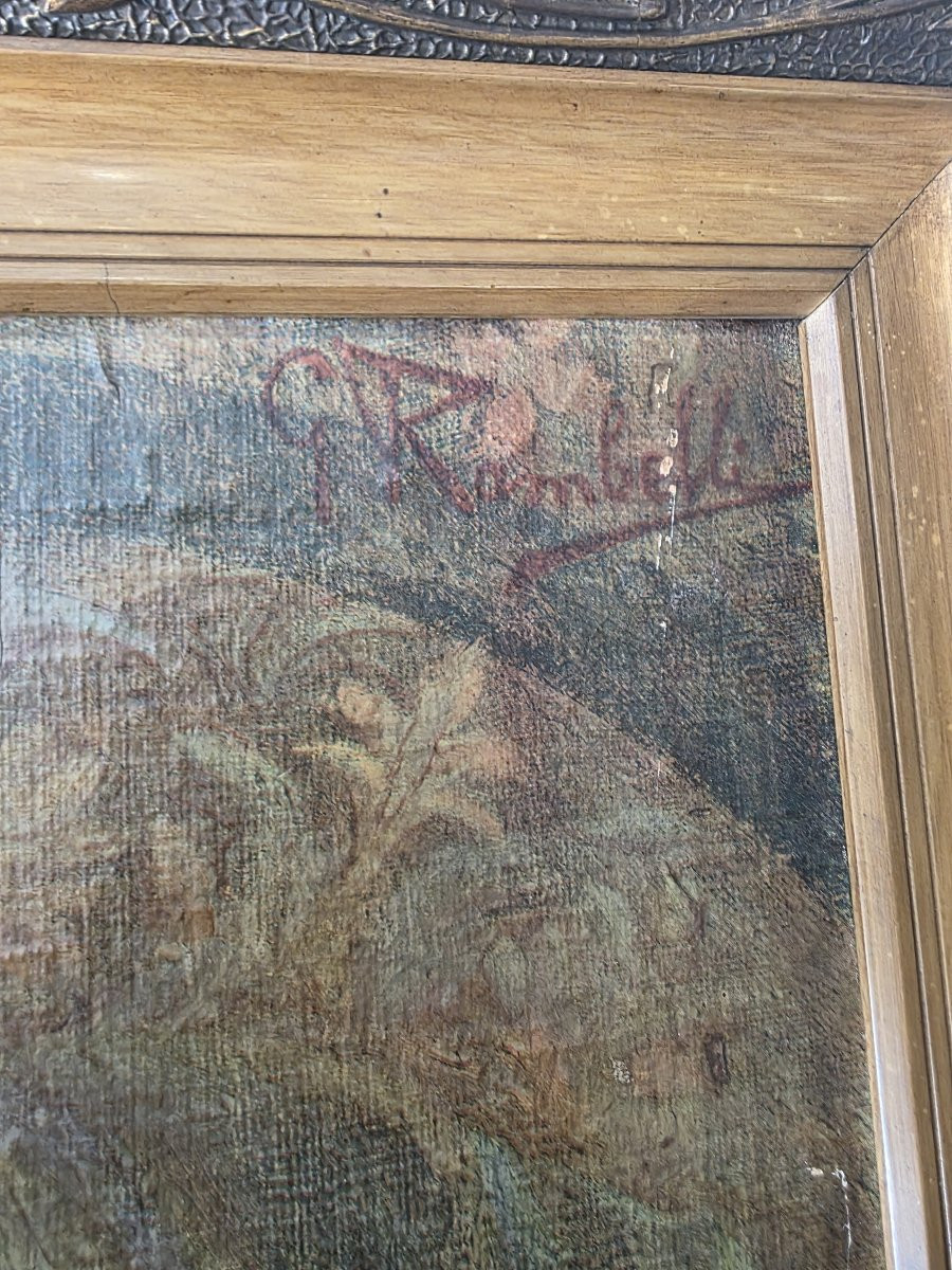 Cromolitografia "Figura femminile. busto femminile" Periodo Liberty-photo-4