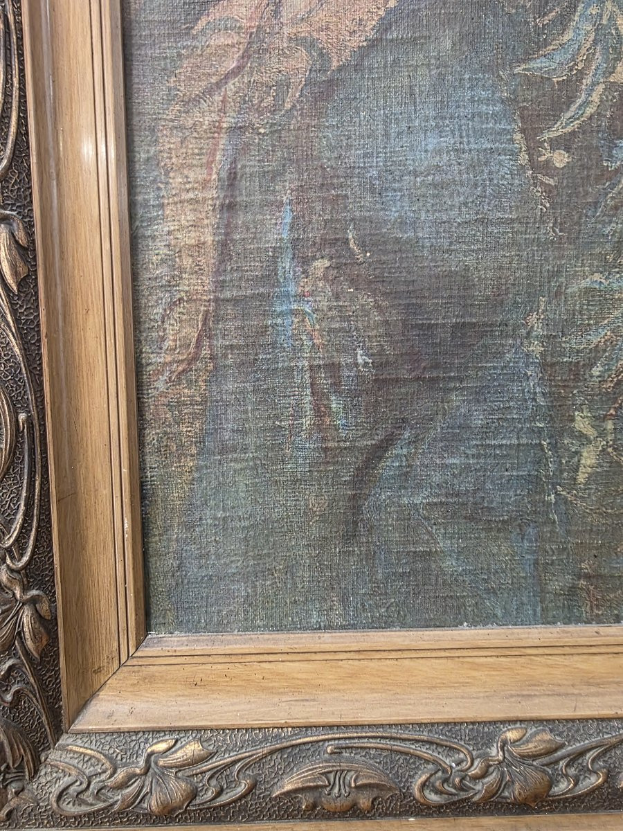 Cromolitografia "Figura femminile. busto femminile" Periodo Liberty-photo-2