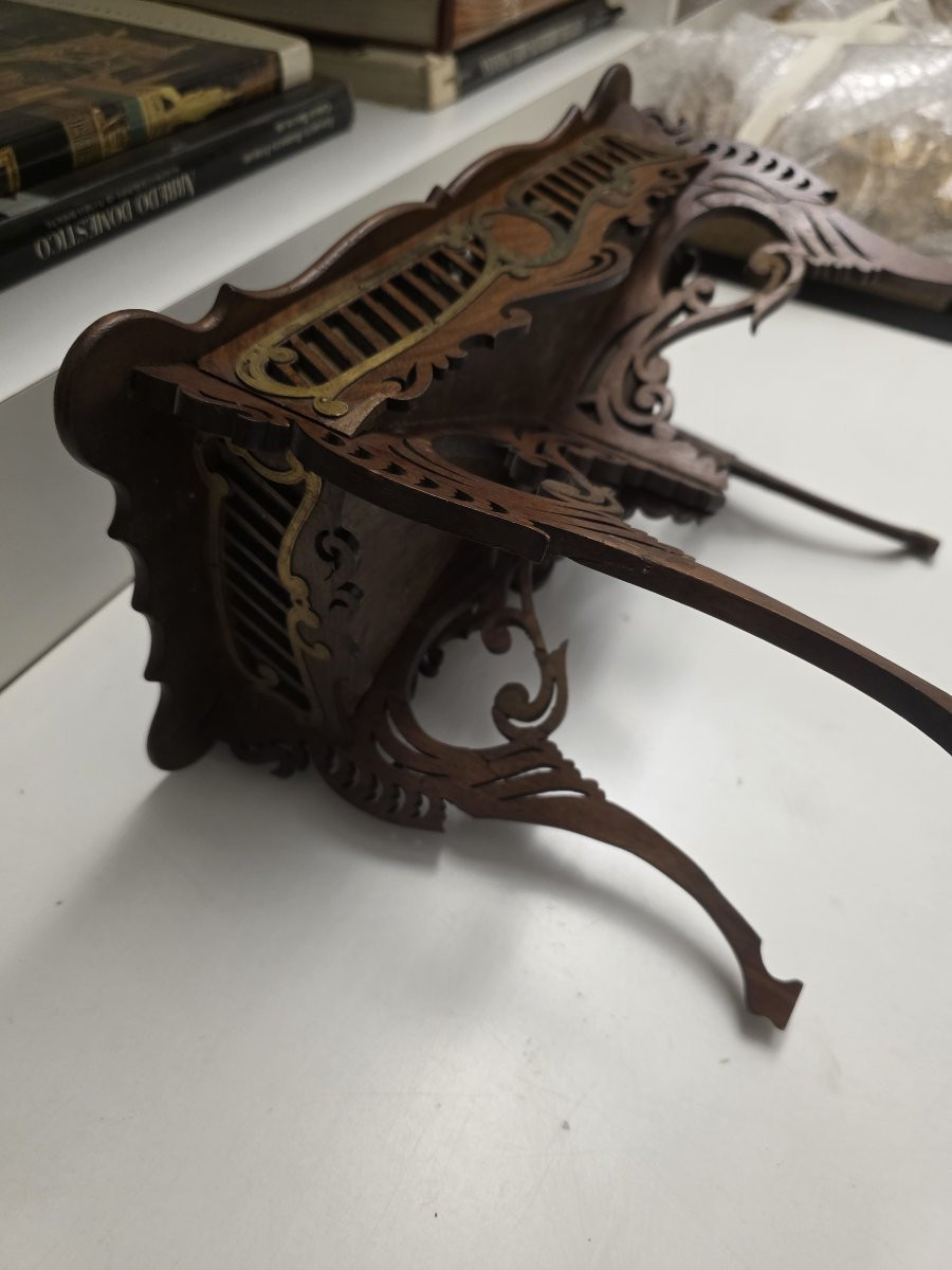 Modellino di tavolo francese con cassetto. Metà ottocento-photo-5