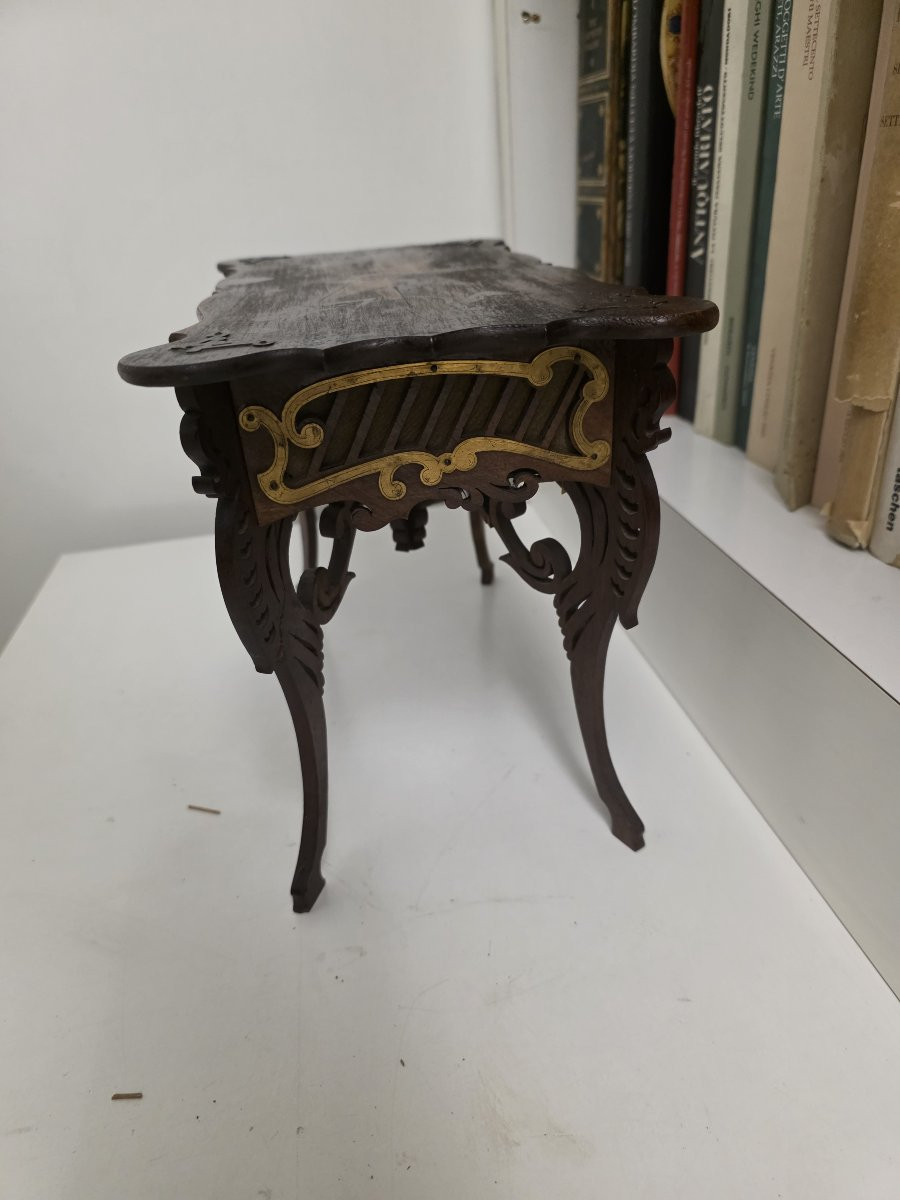 Modellino di tavolo francese con cassetto. Metà ottocento-photo-7