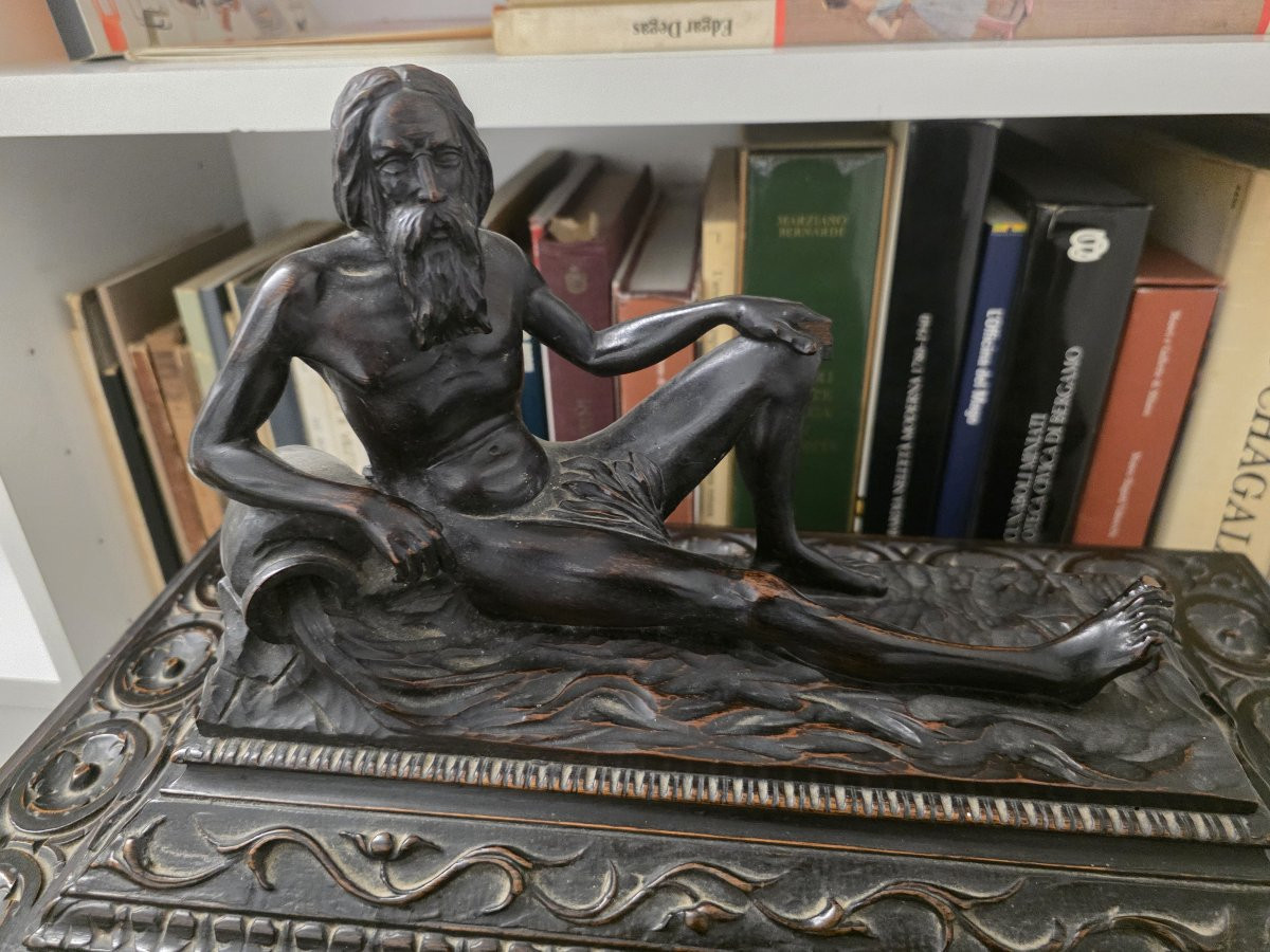 Cassina in legno intagliato, intagliatore toscano del XIX secolo-photo-2