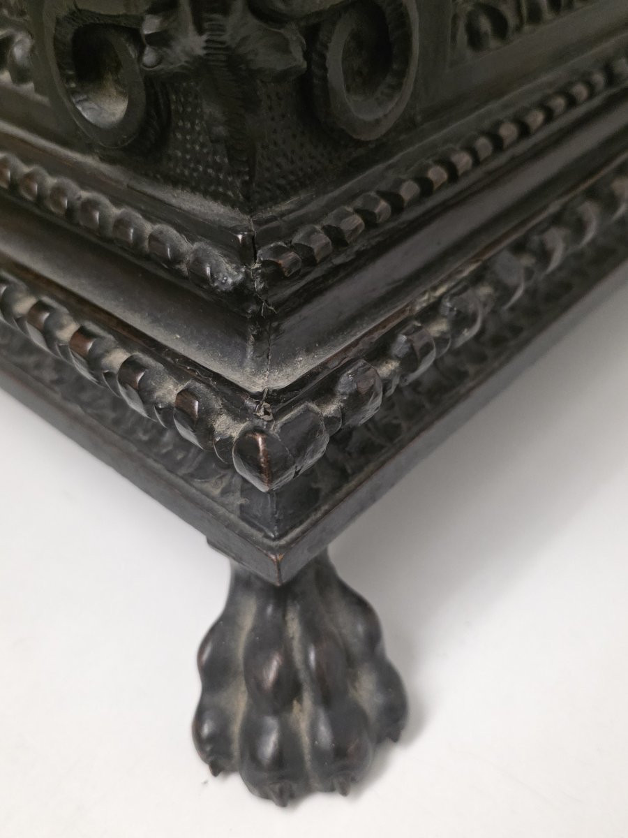 Cassina in legno intagliato, intagliatore toscano del XIX secolo-photo-4