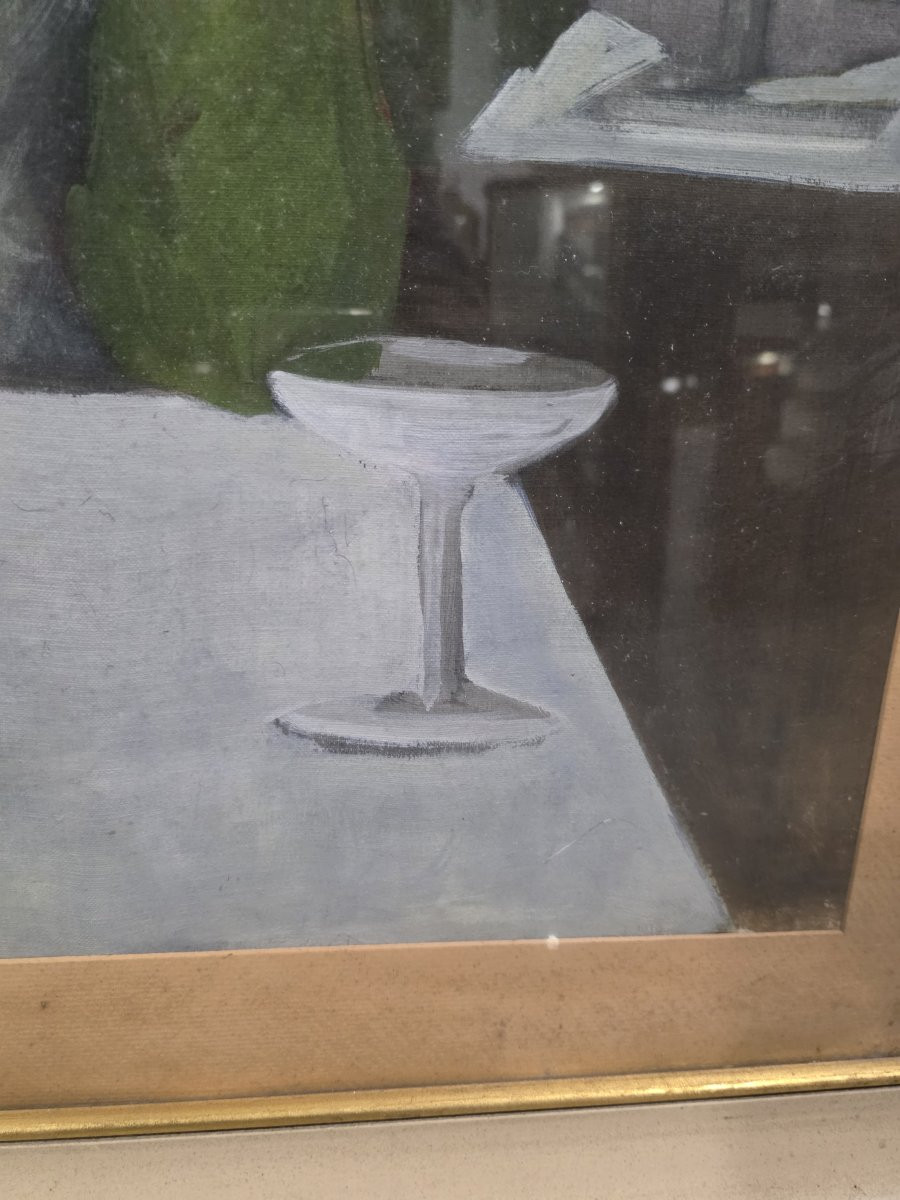 "Donna" , Olio su tela cm  76 x 60   della pittrice Costanza Mennyey Capogrossi-photo-2