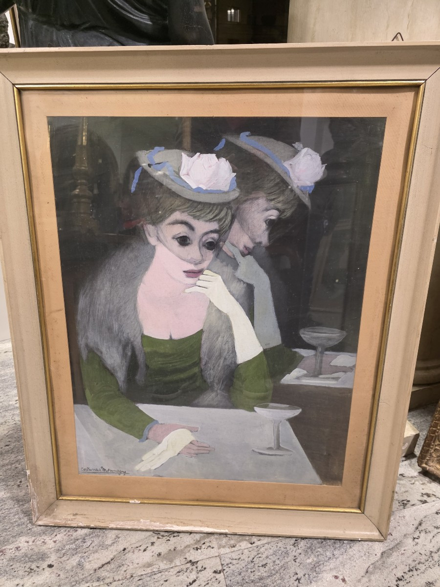 "Donna" , Olio su tela cm  76 x 60   della pittrice Costanza Mennyey Capogrossi