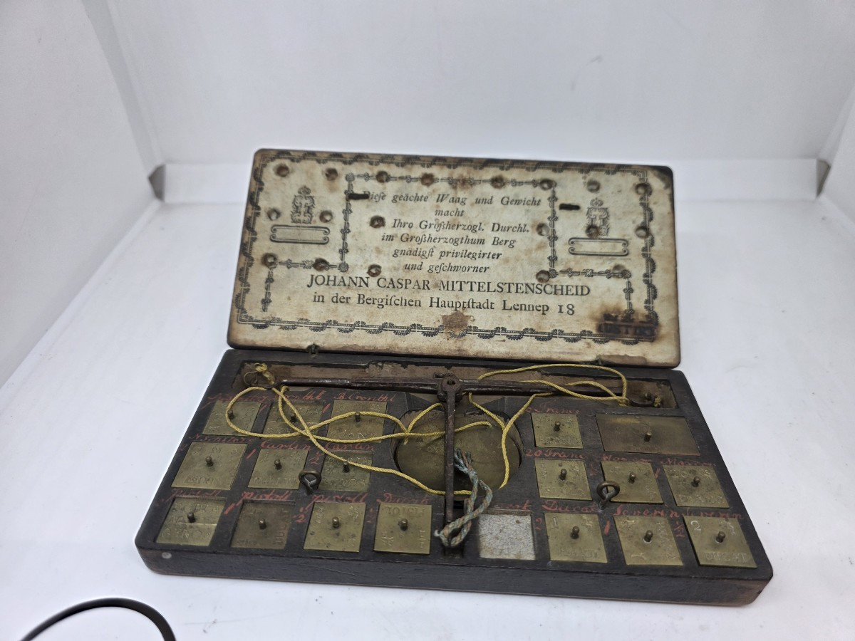 Johann Caspar Mittelstenscheid 1764–1819) bilancia per l'oro