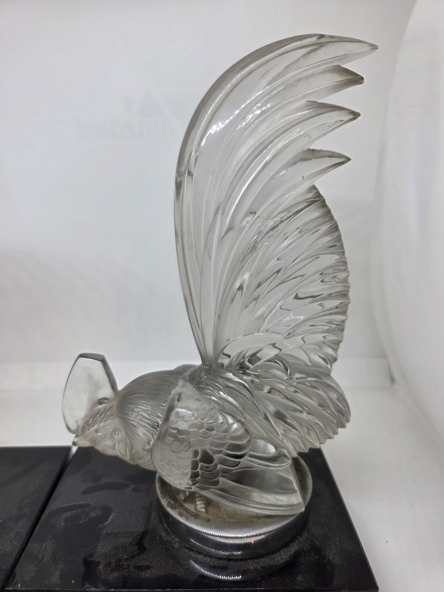 Coppia di Galli in cristallo di R.Lalique fine anni venti-photo-2