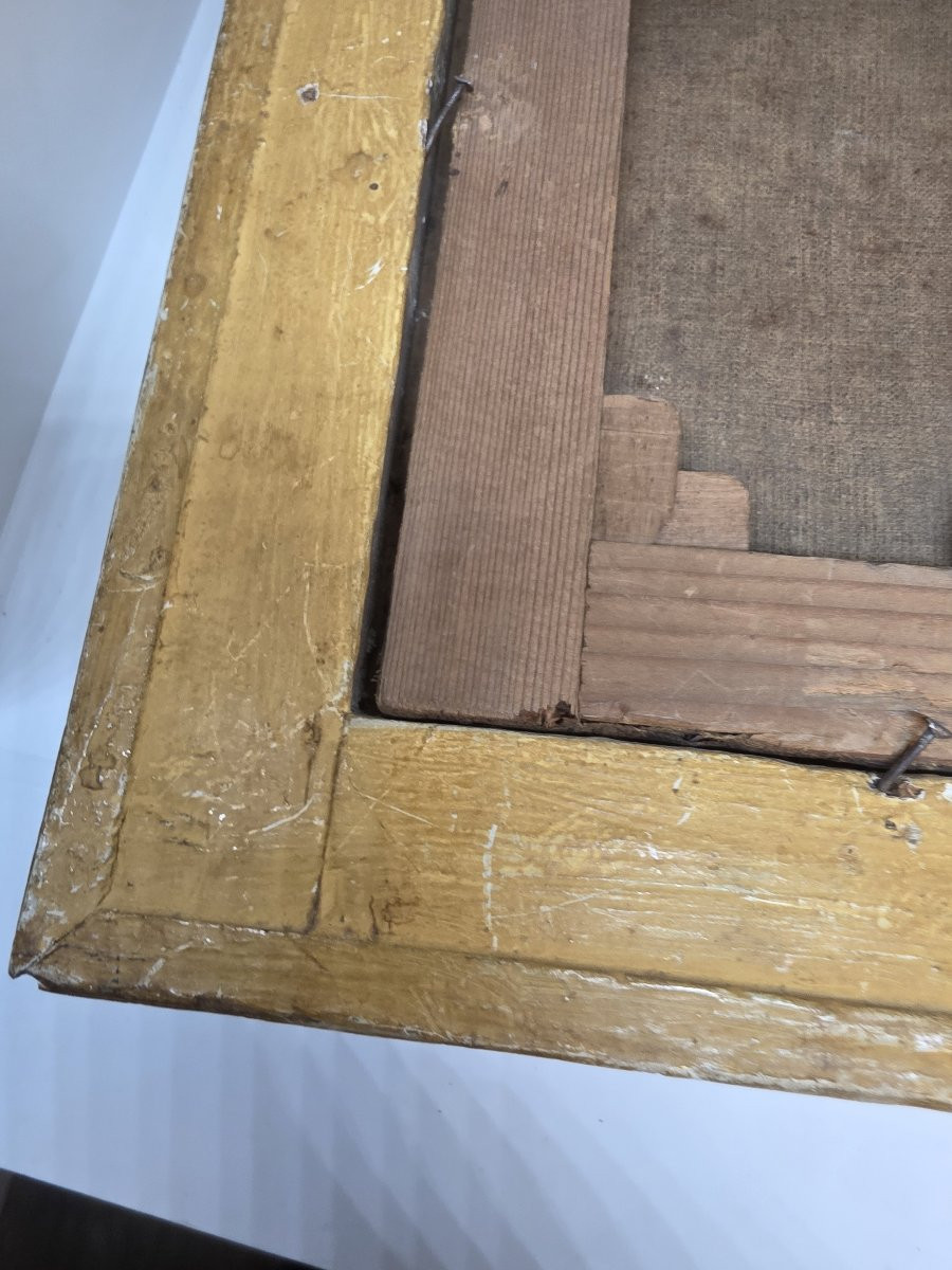 Dipinto raffigurante di San Giuseppe con il Bambino Gesù. Epoca barocca.-photo-8