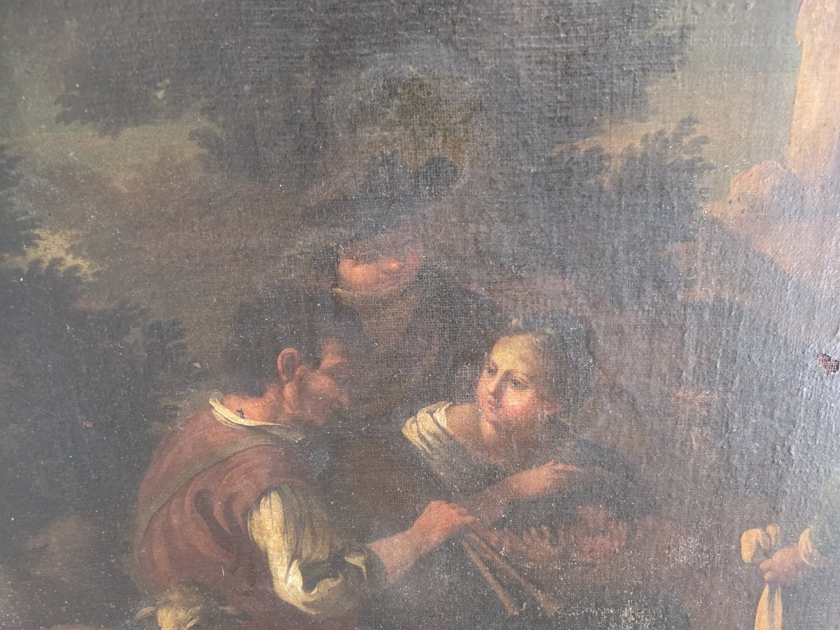 Coppia di oli su tela Antonio Mercurio Amorosi (1660 – 1738)-photo-2