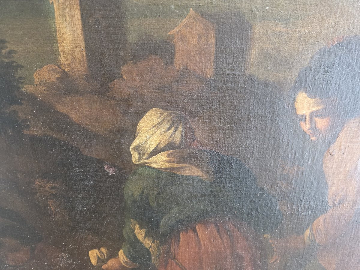 Coppia di oli su tela Antonio Mercurio Amorosi (1660 – 1738)-photo-3