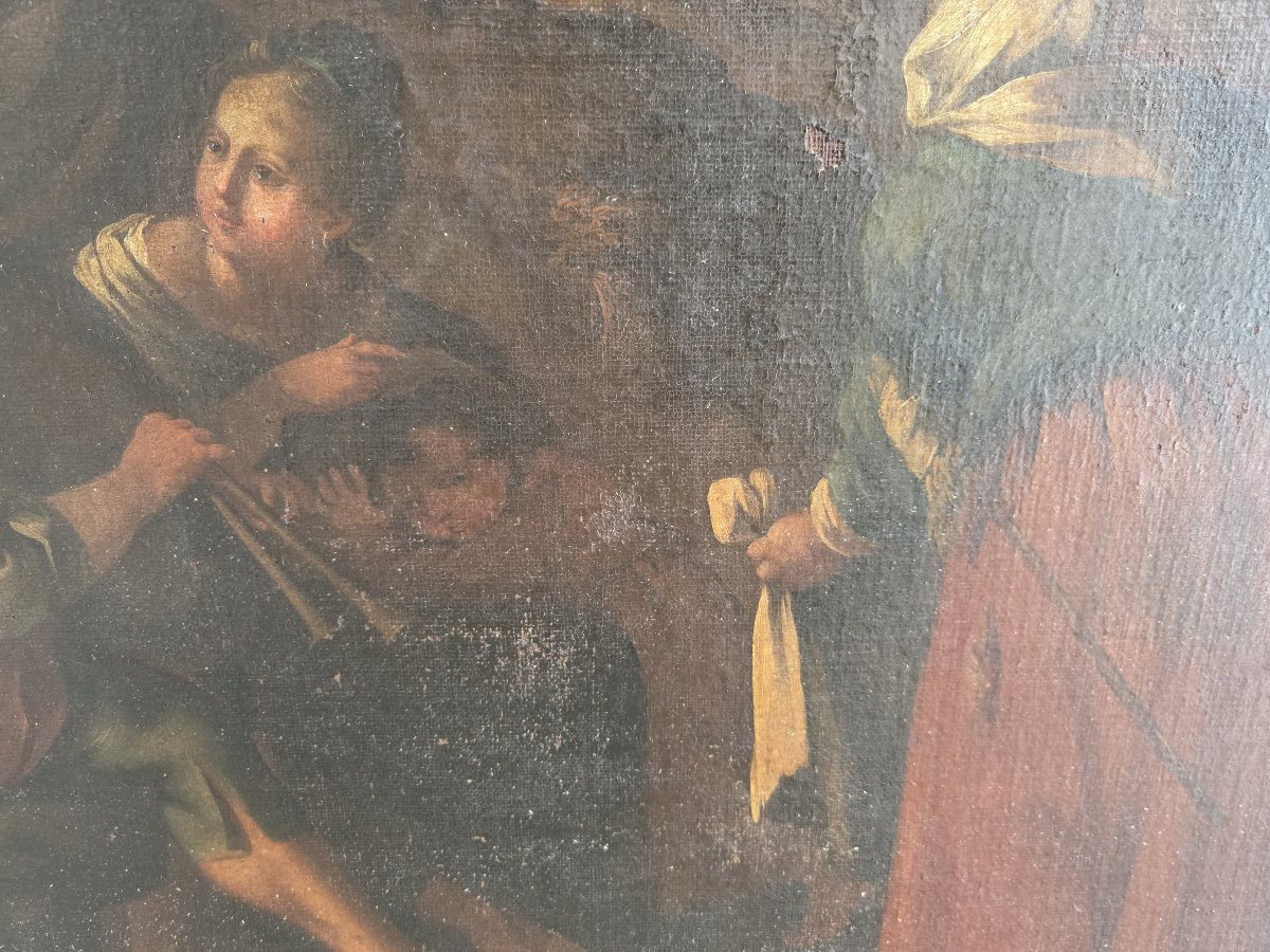 Coppia di oli su tela Antonio Mercurio Amorosi (1660 – 1738)-photo-4