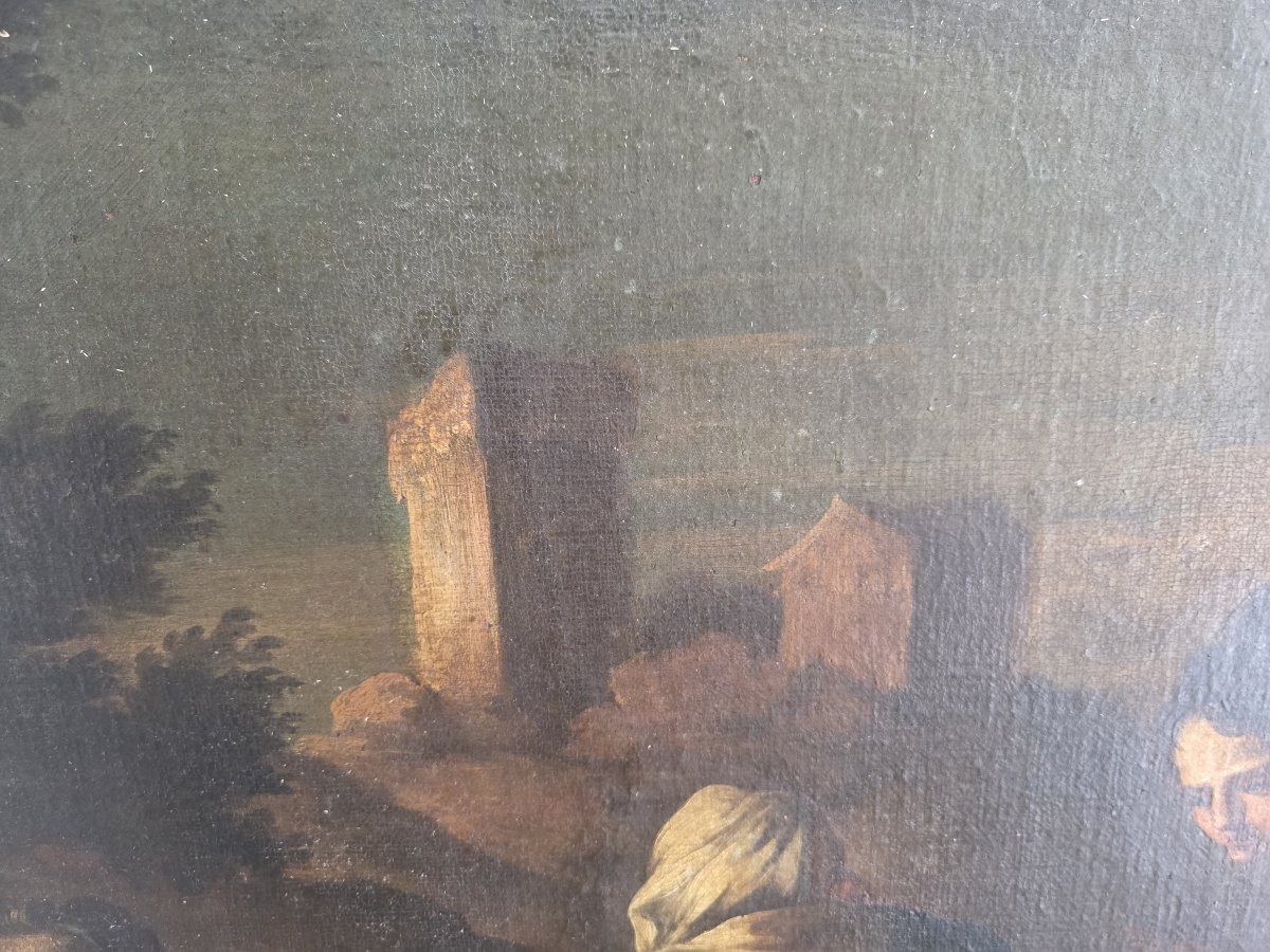 Coppia di oli su tela Antonio Mercurio Amorosi (1660 – 1738)-photo-5