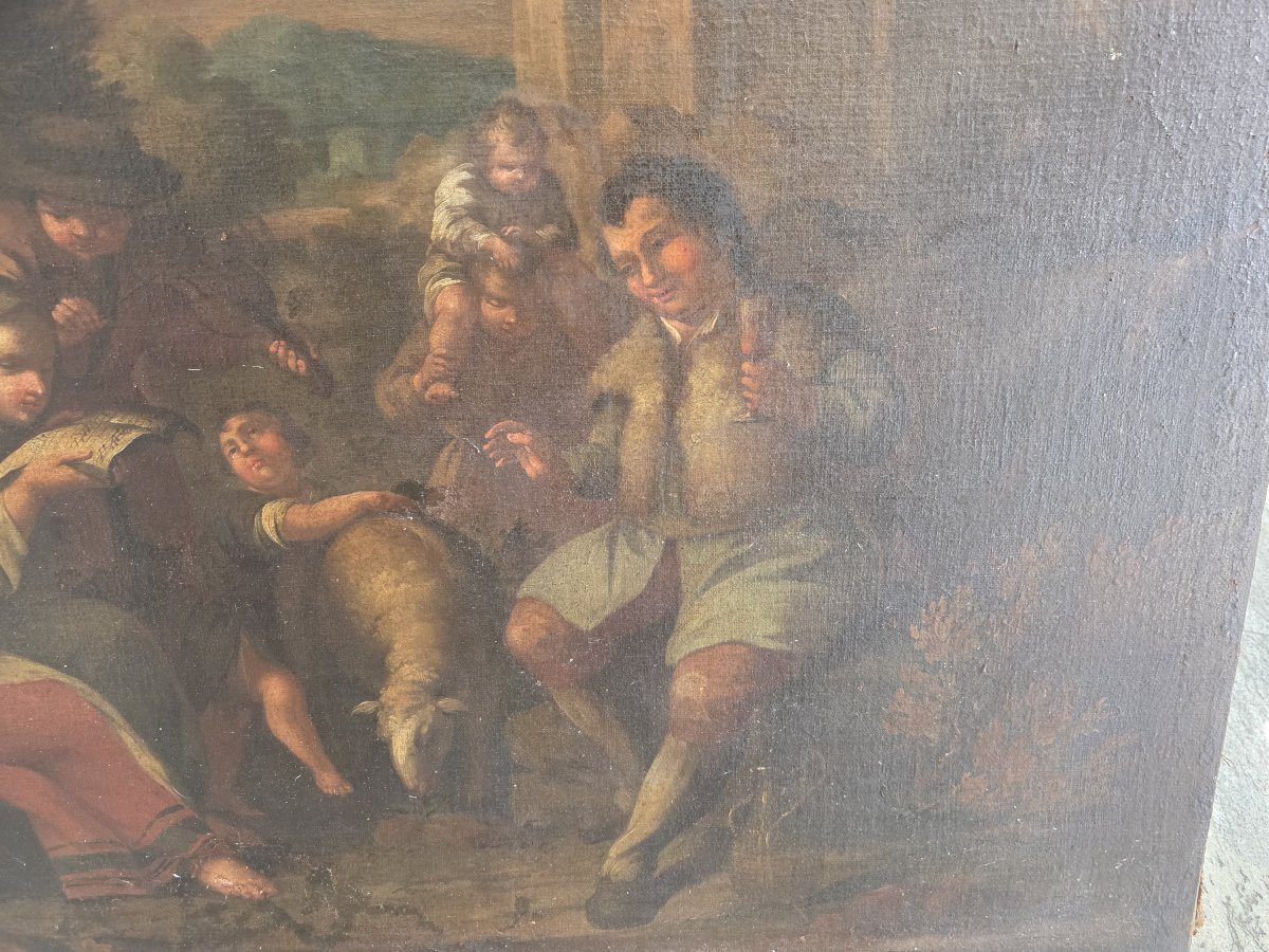 Coppia di oli su tela Antonio Mercurio Amorosi (1660 – 1738)-photo-6