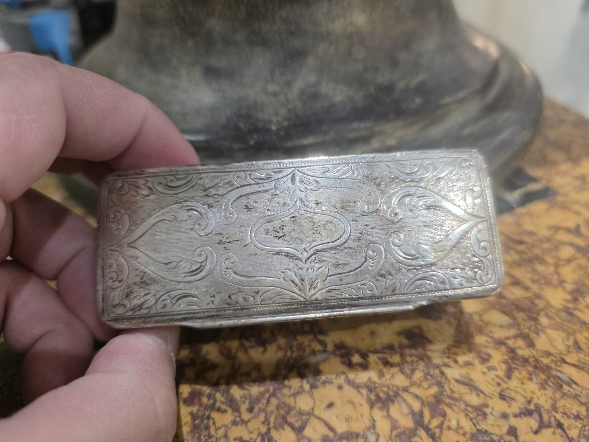 Tabacchiera in argento massiccio - Djion 1781 - 1789 (110 gr)-photo-1