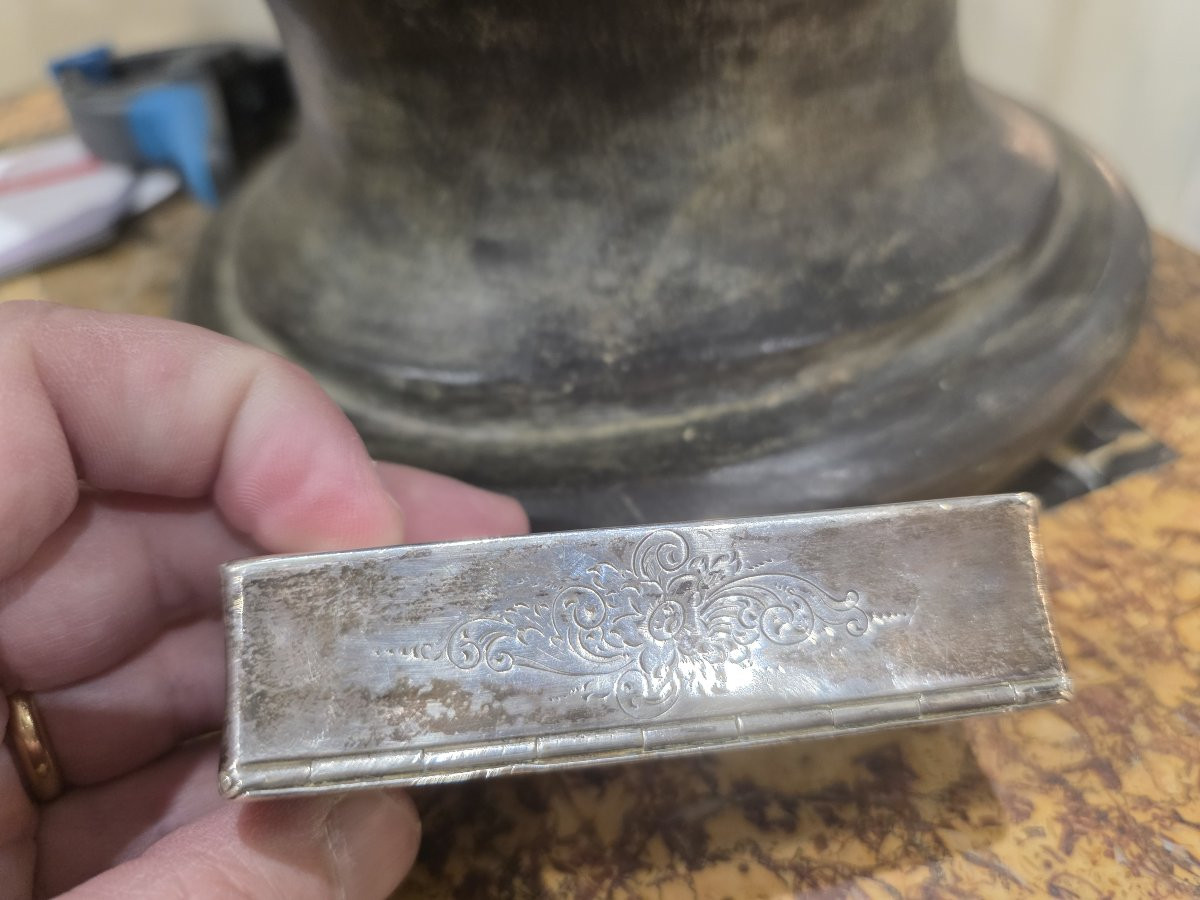 Tabacchiera in argento massiccio - Djion 1781 - 1789 (110 gr)-photo-3