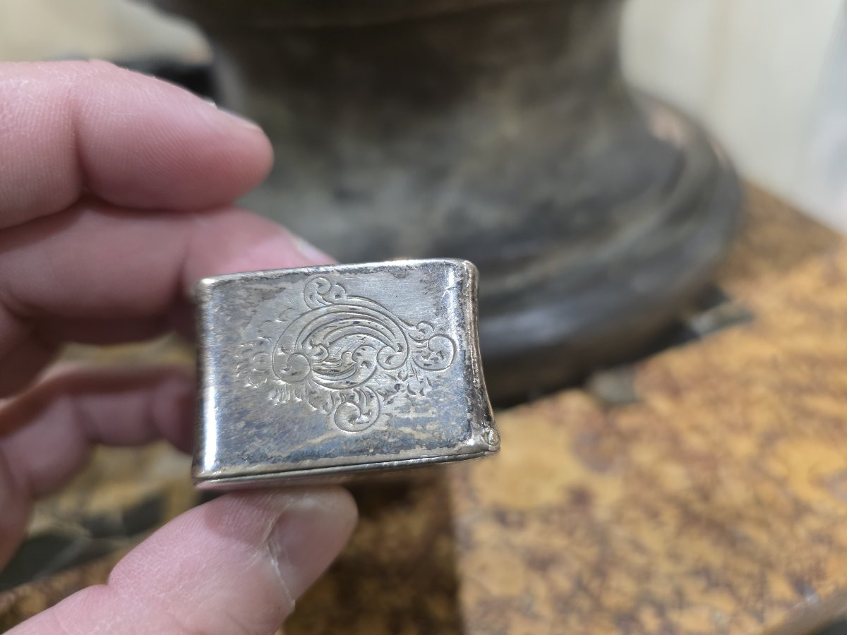 Tabacchiera in argento massiccio - Djion 1781 - 1789 (110 gr)-photo-4