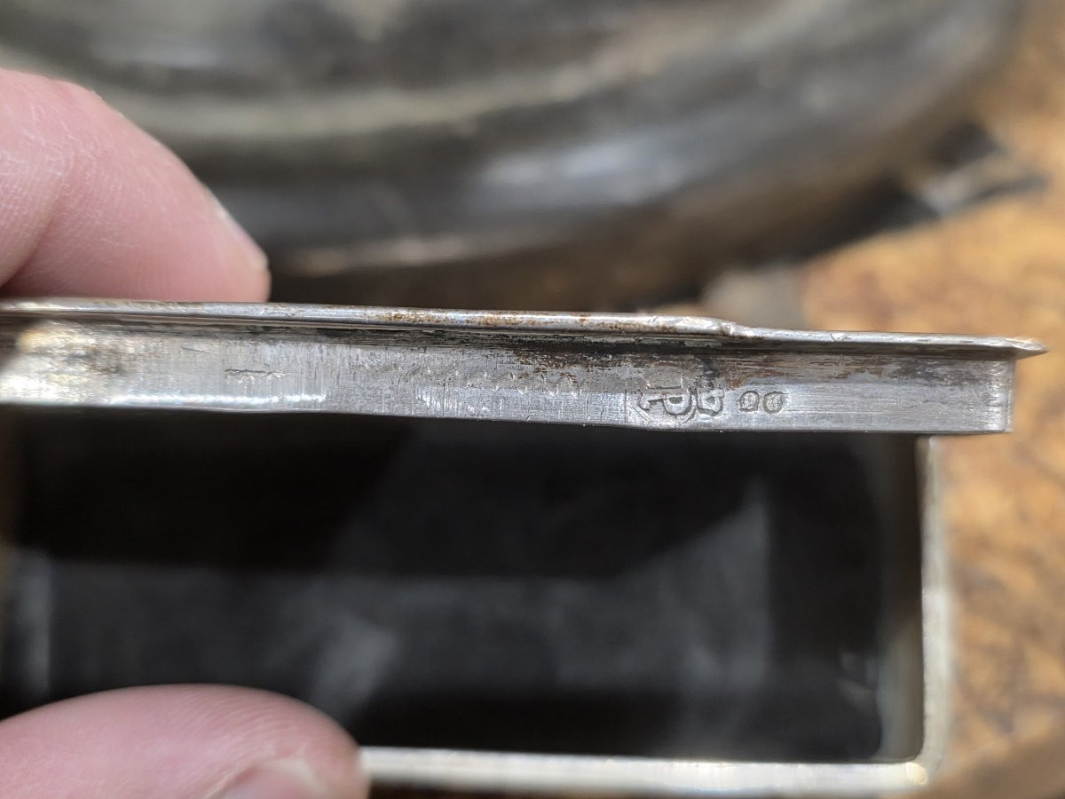 Tabacchiera in argento massiccio - Djion 1781 - 1789 (110 gr)-photo-5