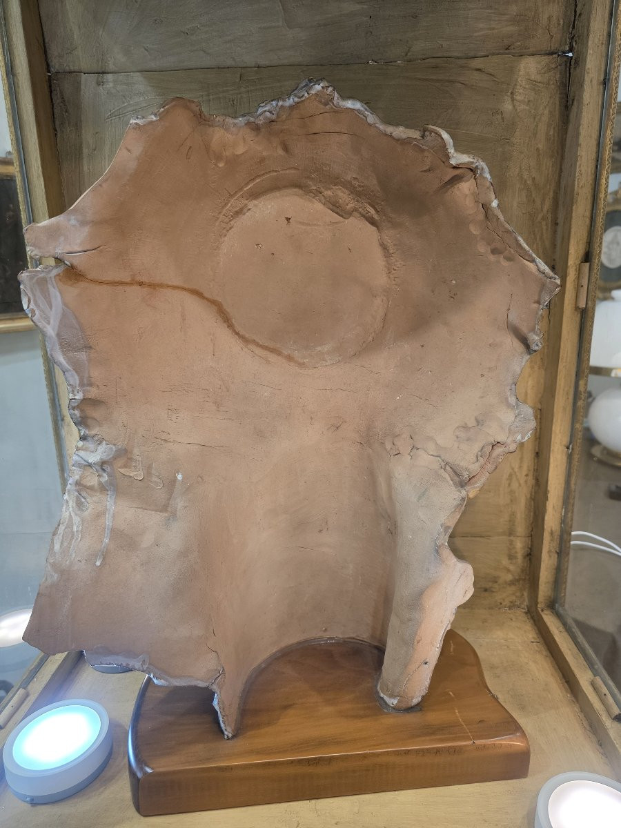 Mascera in terracotta smaltata anni 50/60-photo-4