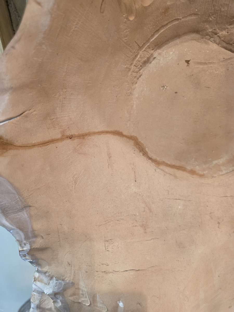 Mascera in terracotta smaltata anni 50/60-photo-4