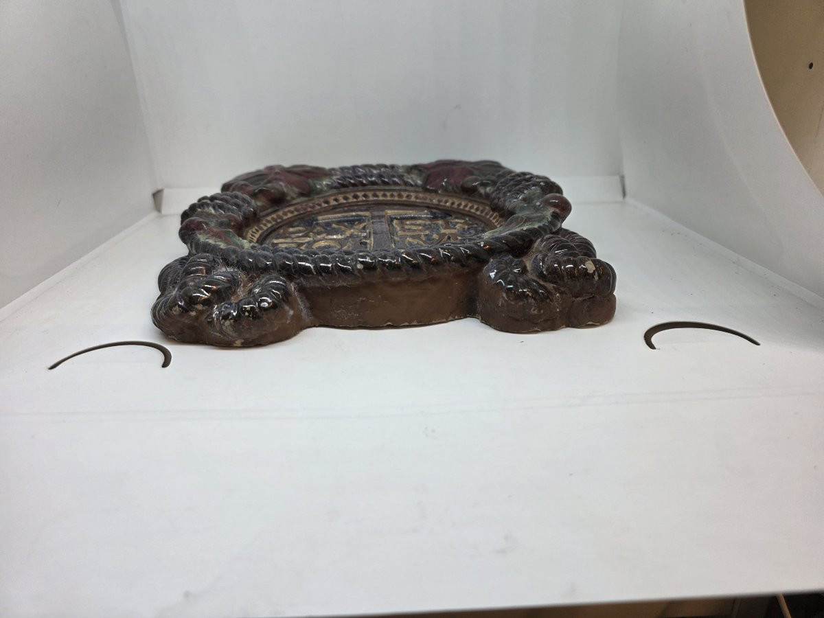 Targa devozionale a lustro "Pax Et Bonum" di Galileo Chini, Fornaci San Lorenzo, circa 1925-photo-4