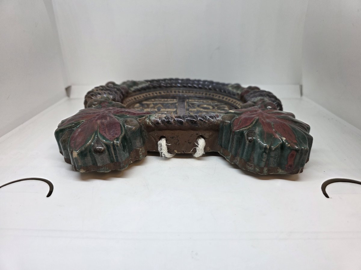 Targa devozionale a lustro "Pax Et Bonum" di Galileo Chini, Fornaci San Lorenzo, circa 1925-photo-6