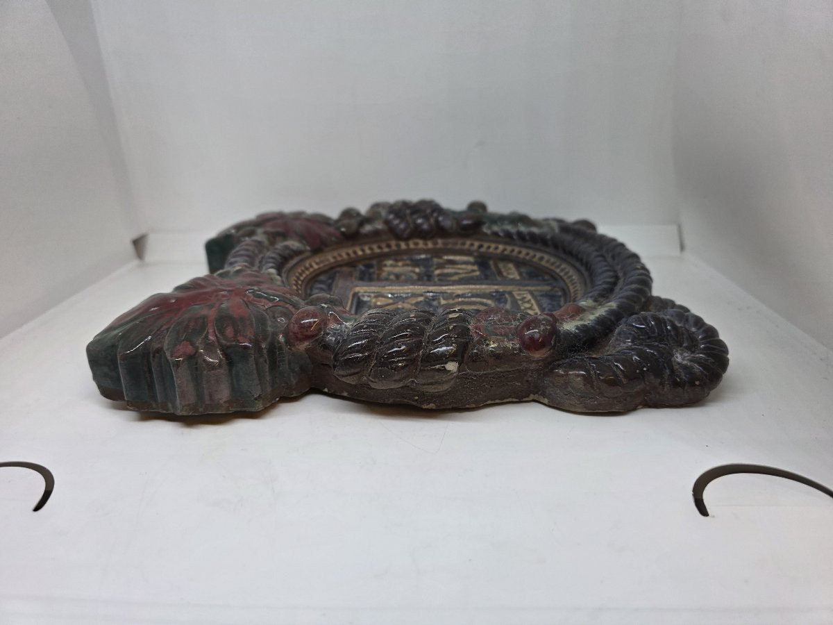 Targa devozionale a lustro "Pax Et Bonum" di Galileo Chini, Fornaci San Lorenzo, circa 1925-photo-7