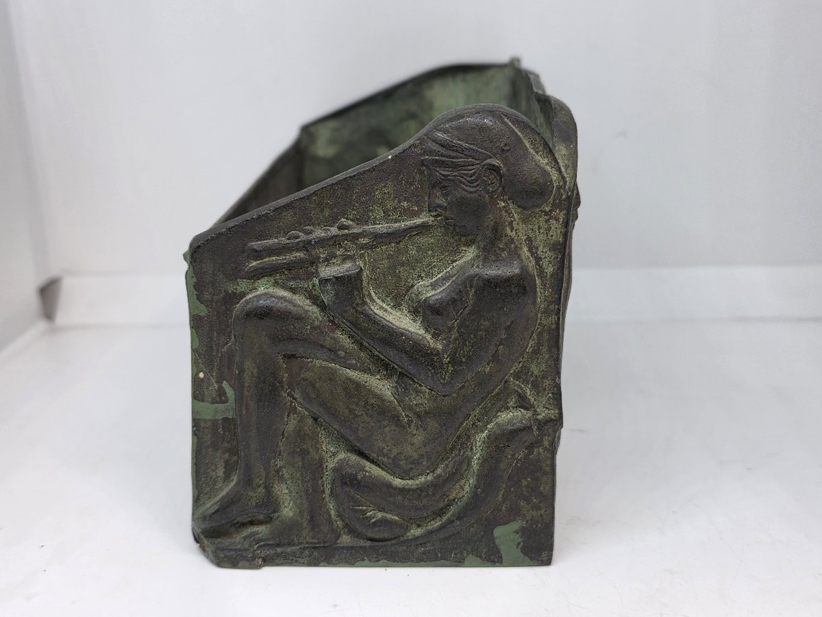 Fioriera in bronzo stile Art Déco francese, ispirata allo stile neogreco Francia, circa anni 20-photo-4