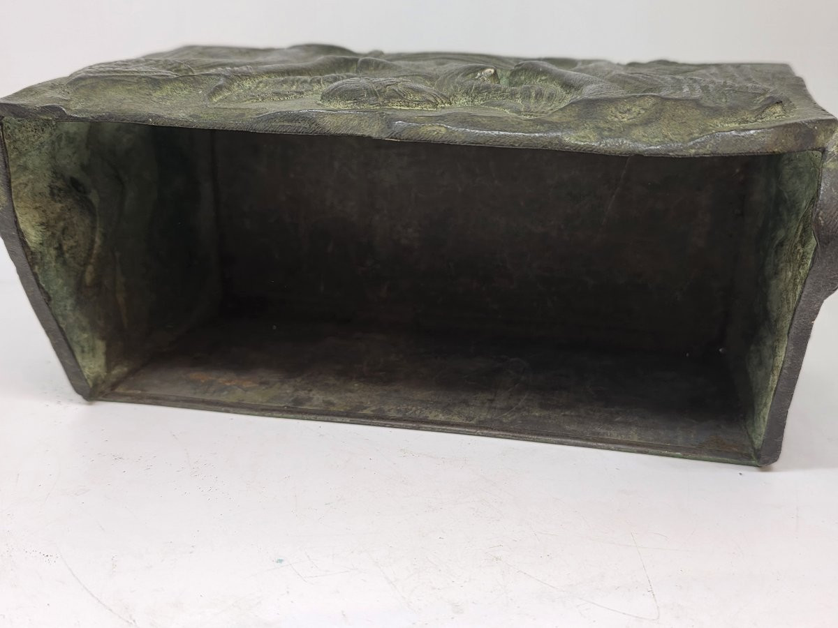 Fioriera in bronzo stile Art Déco francese, ispirata allo stile neogreco Francia, circa anni 20-photo-2