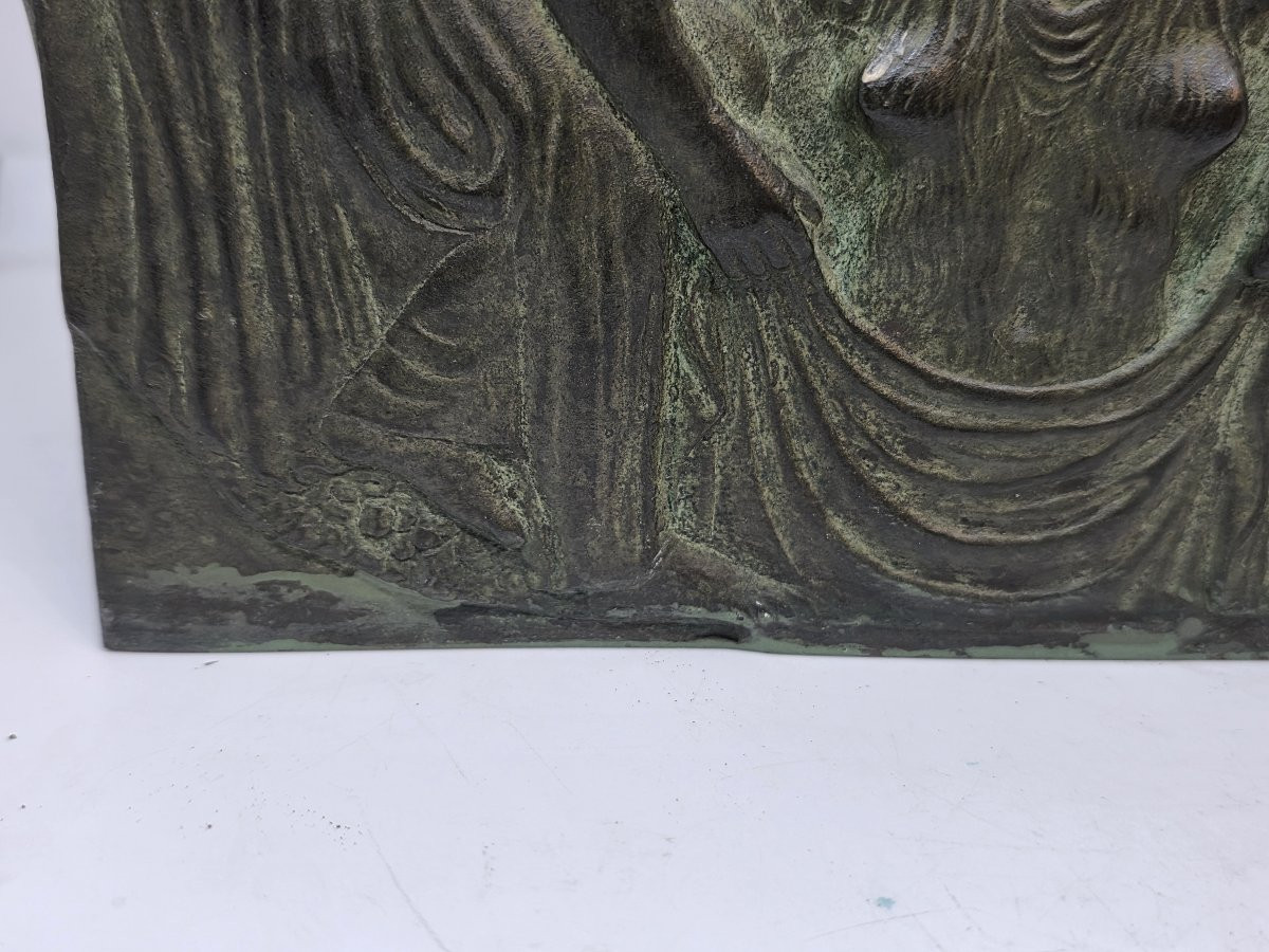 Fioriera in bronzo stile Art Déco francese, ispirata allo stile neogreco Francia, circa anni 20-photo-3