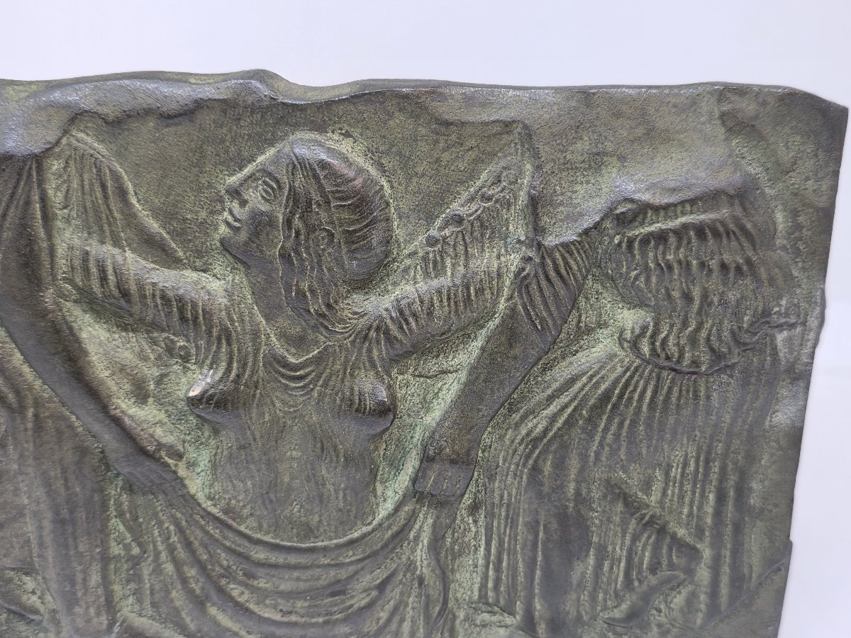 Fioriera in bronzo stile Art Déco francese, ispirata allo stile neogreco Francia, circa anni 20-photo-5