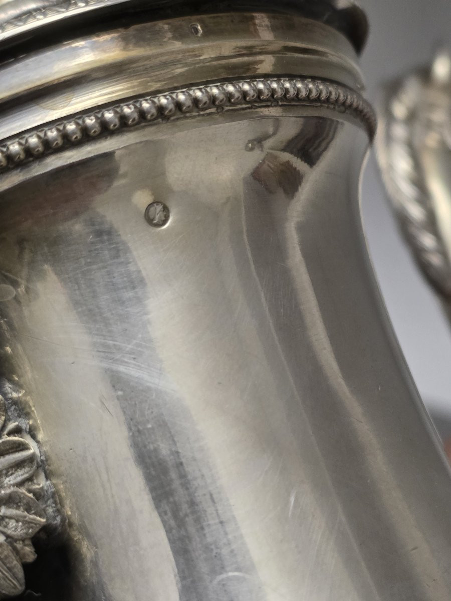 Caffettiera in argento titolo 950 Impero Parigi-photo-6