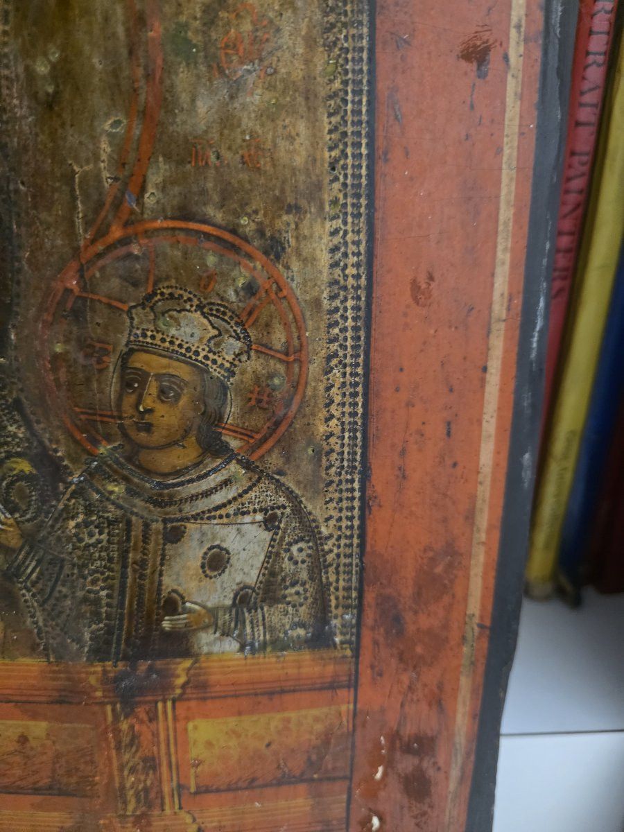 Icona russa La Madonna di Częstochowa del XIX secolo-photo-3