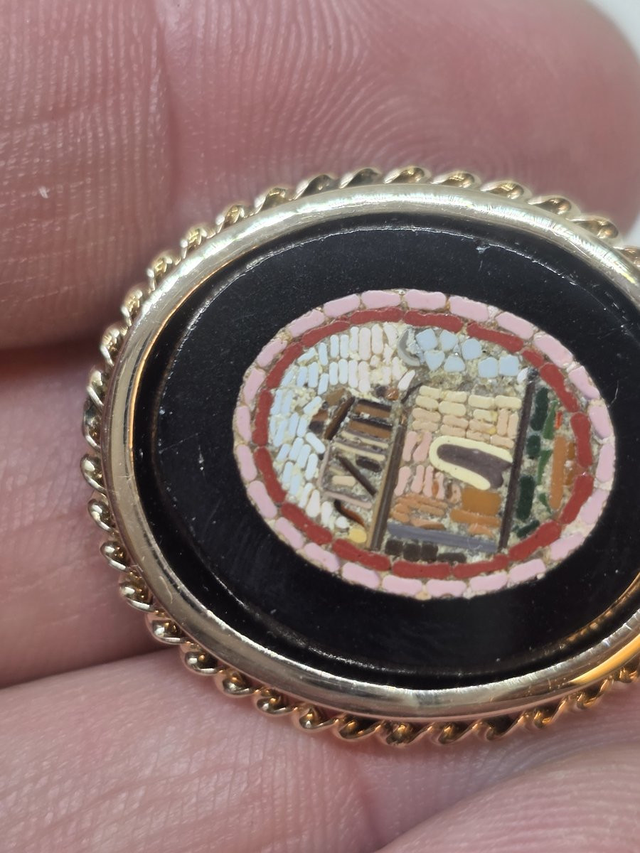 Orecchini con bellissimi antichi micromosaici del XIX-photo-4