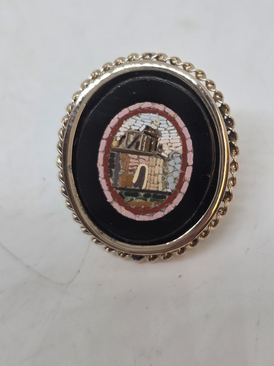 Orecchini con bellissimi antichi micromosaici del XIX-photo-1