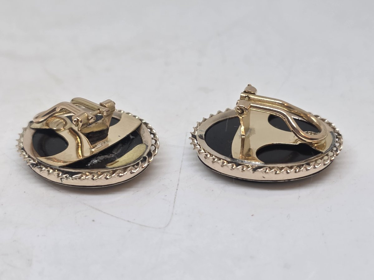 Orecchini con bellissimi antichi micromosaici del XIX-photo-3