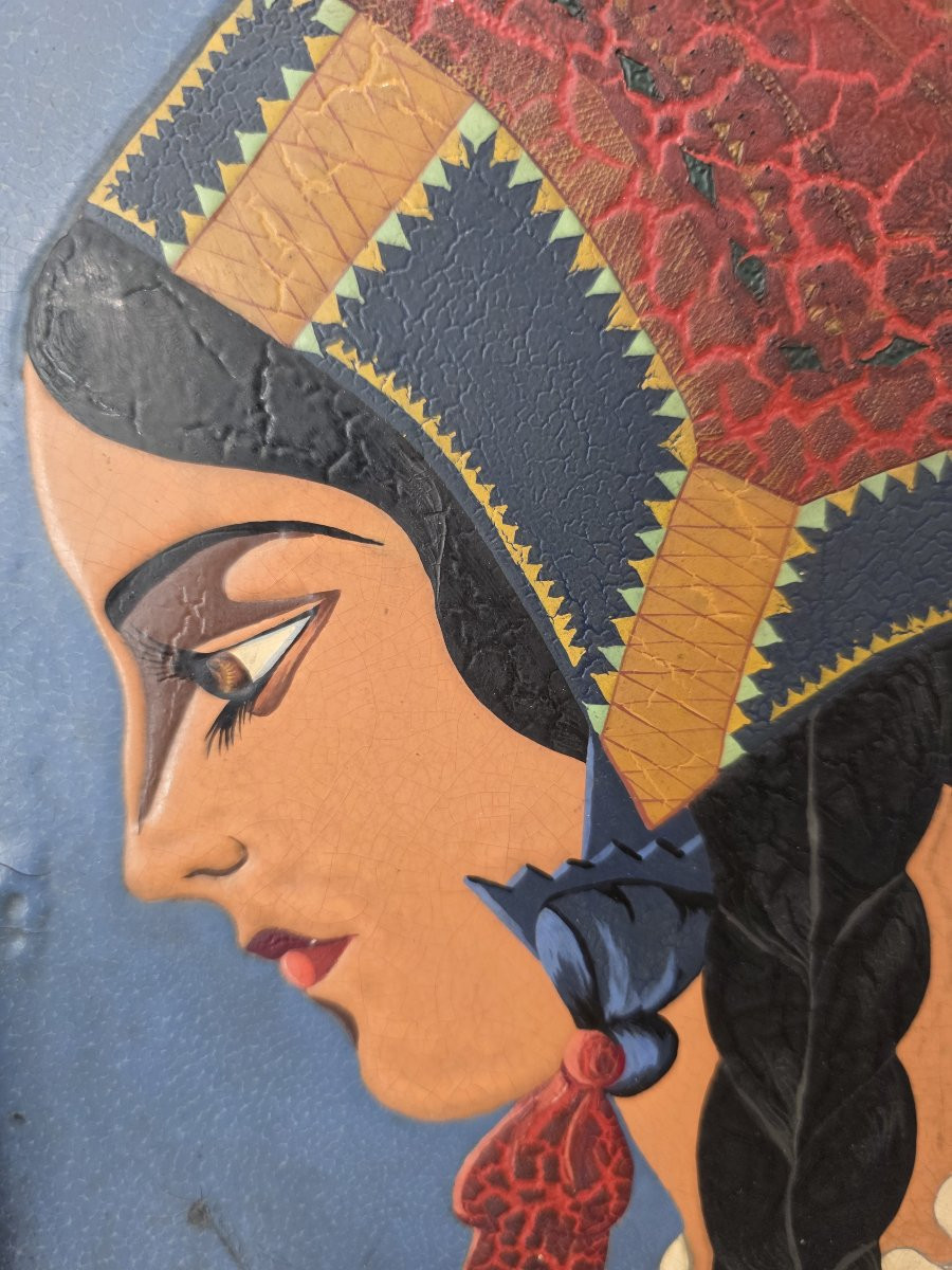 Mattolnella dipinta e cotta sarda attr. a Federico Melis-photo-3