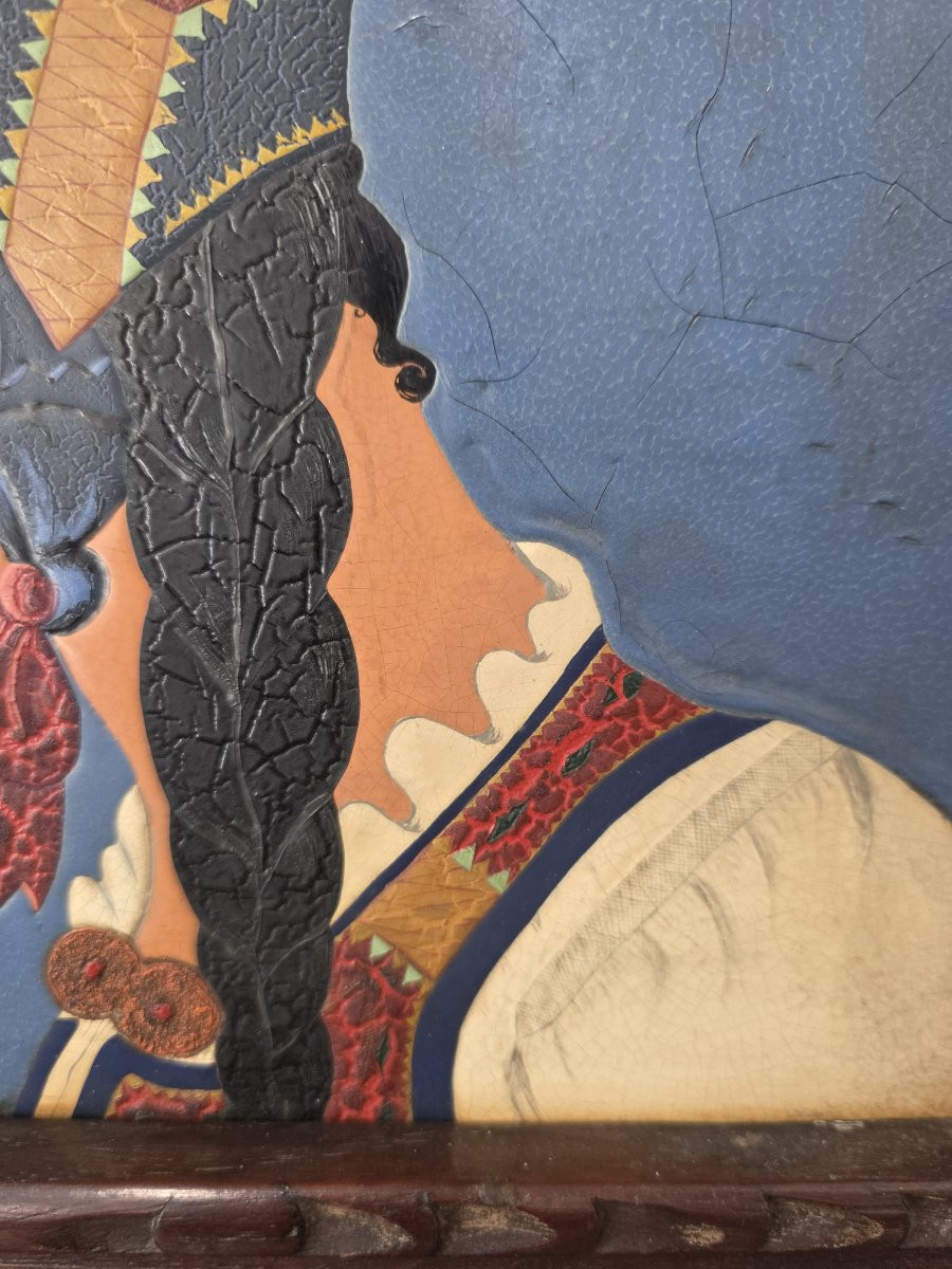 Mattolnella dipinta e cotta sarda attr. a Federico Melis-photo-1