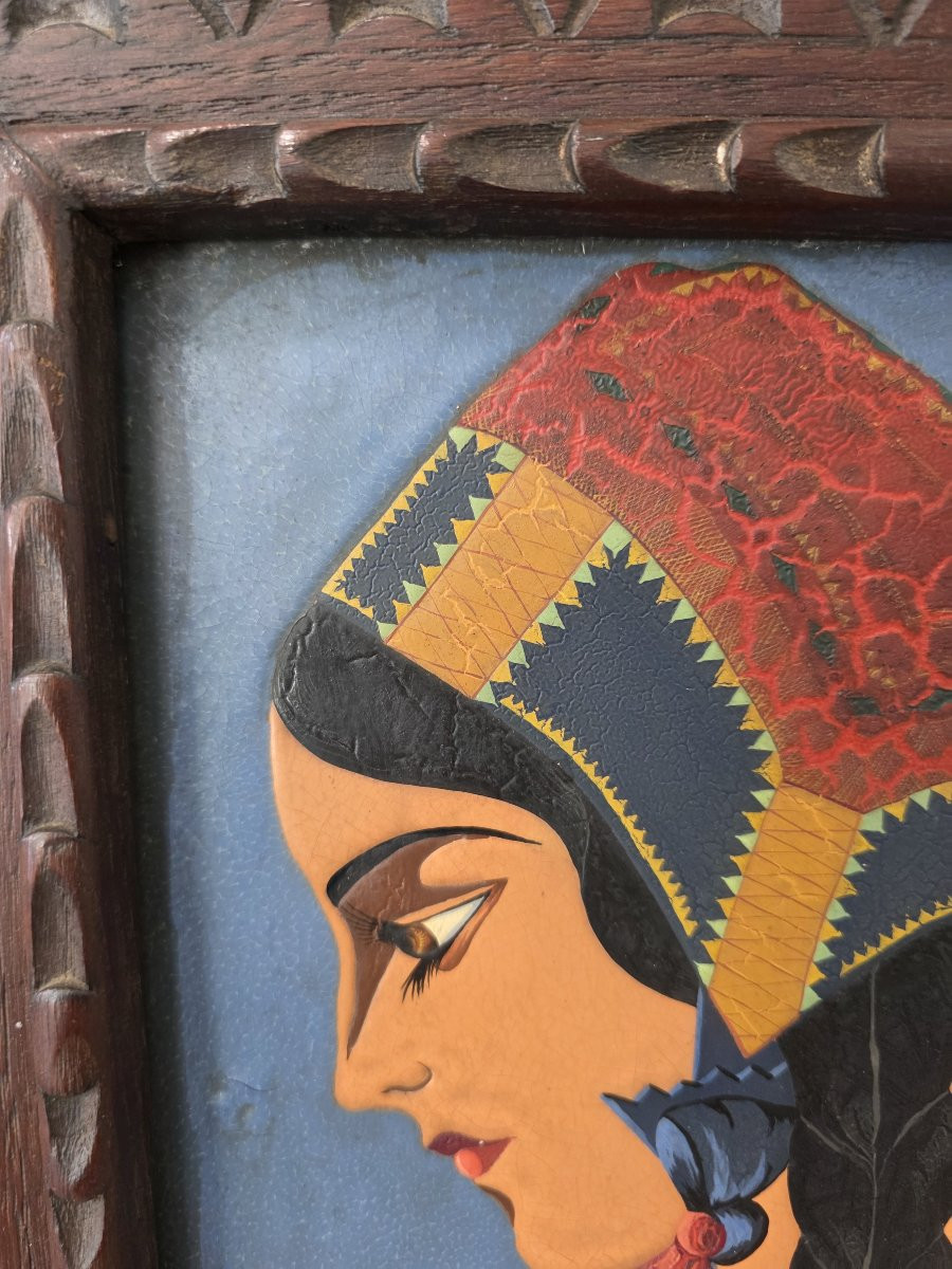 Mattolnella dipinta e cotta sarda attr. a Federico Melis-photo-3