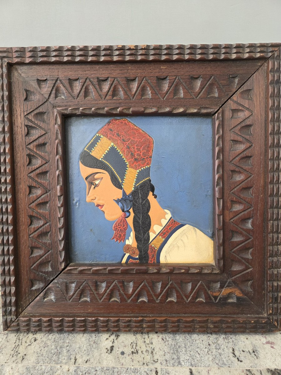 Mattolnella dipinta e cotta sarda attr. a Federico Melis