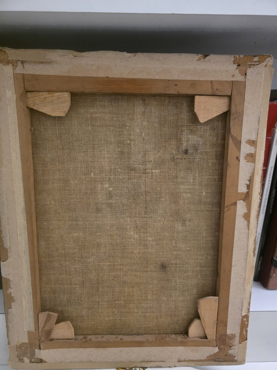 Olio su tela ritratto maschile Napoli (?) del XVII-photo-4