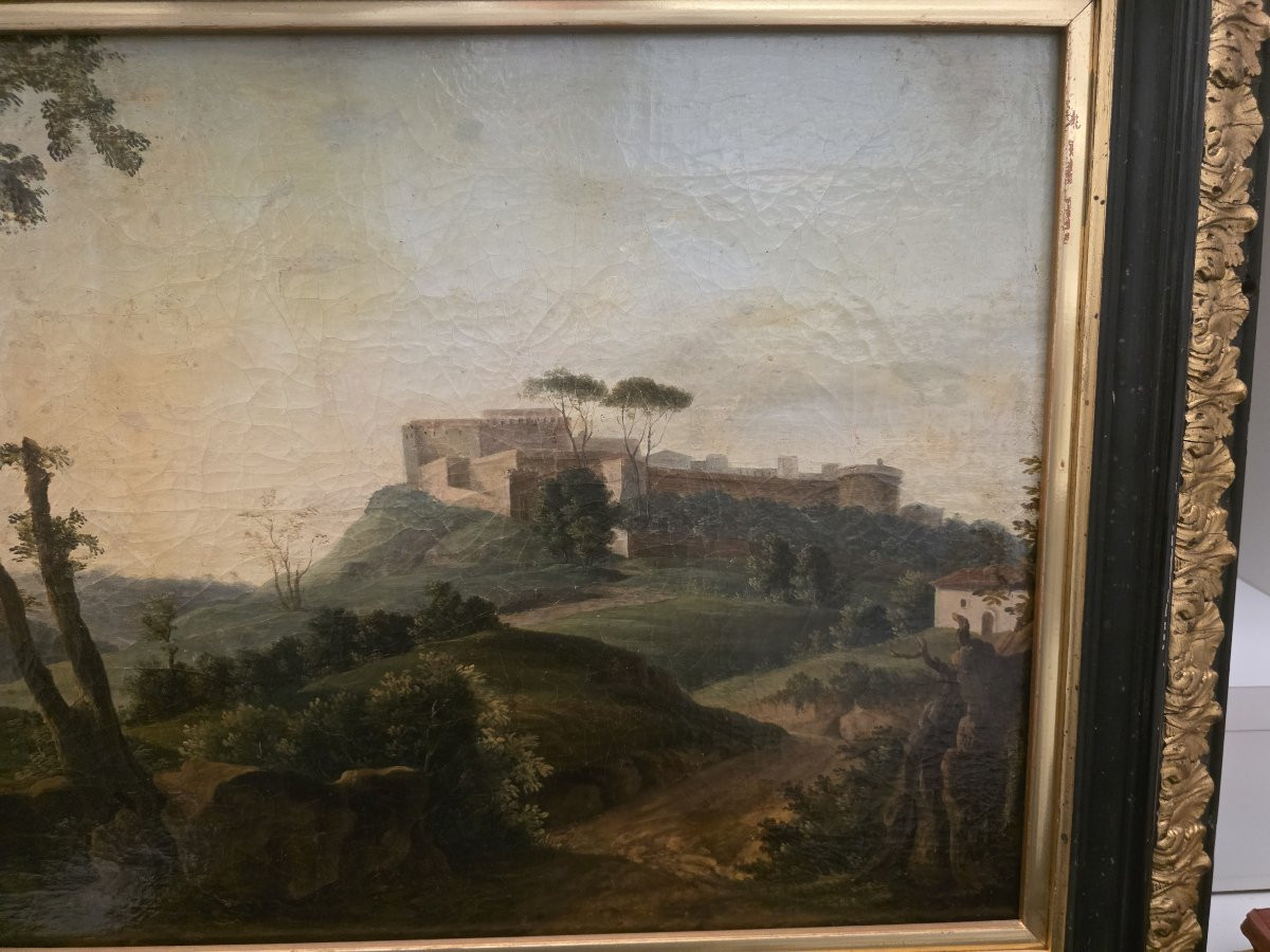 Dipinto veduta paesaggistica ideale o reale della fine del settecento (Gran Tour)-photo-5