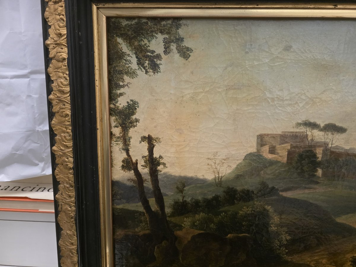 Dipinto veduta paesaggistica ideale o reale della fine del settecento (Gran Tour)-photo-6