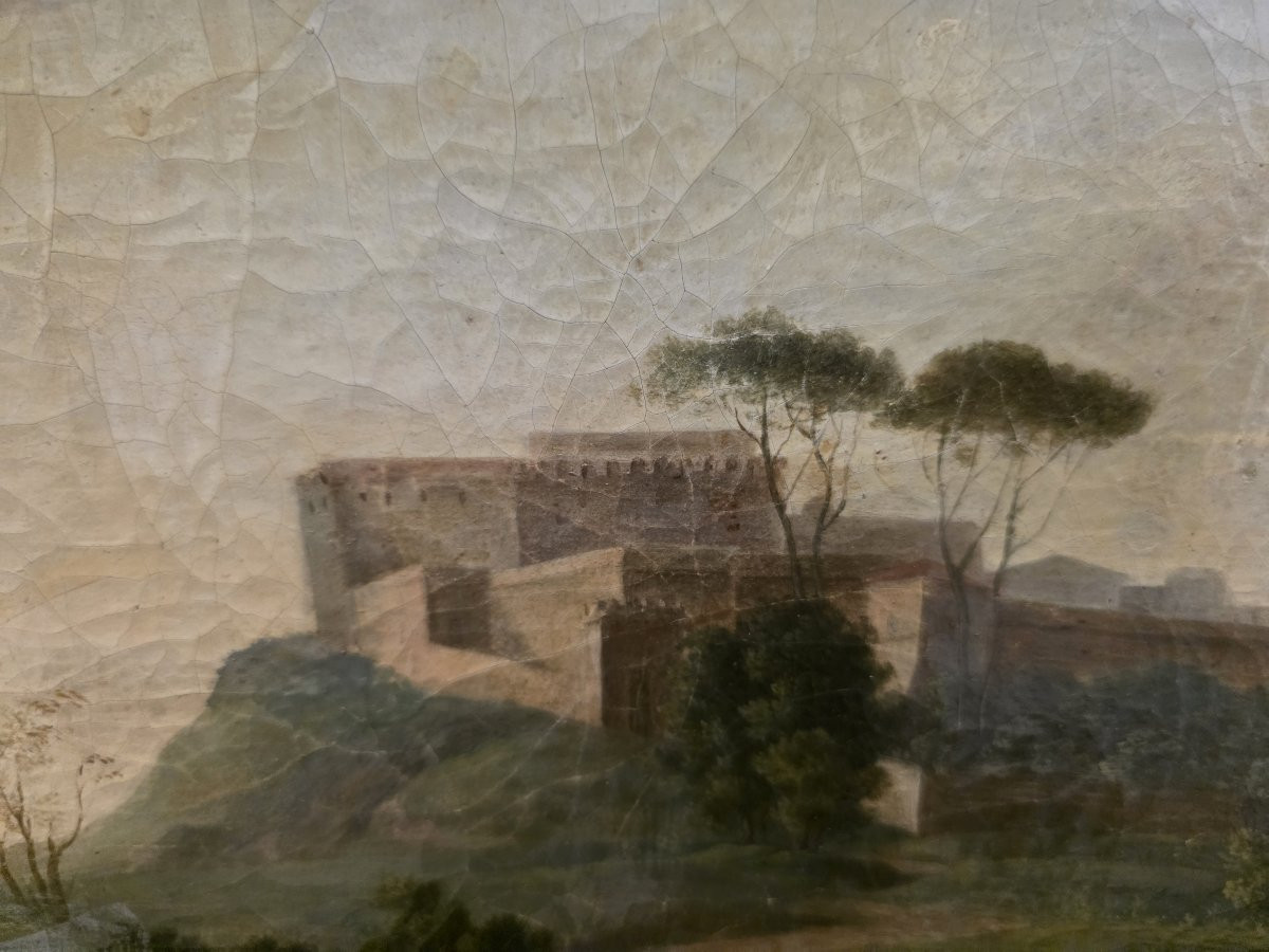 Dipinto veduta paesaggistica ideale o reale della fine del settecento (Gran Tour)-photo-7