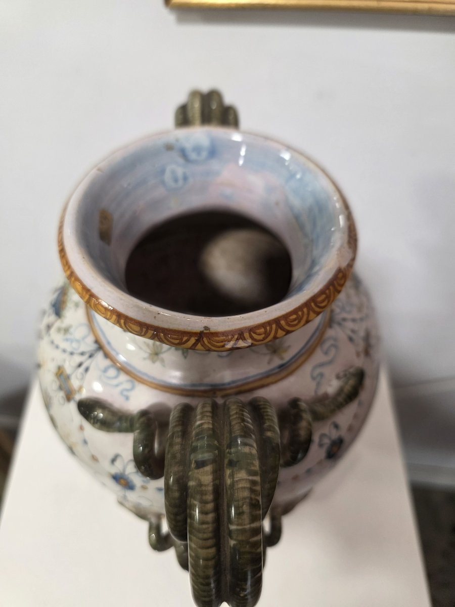 Vaso decorato a﻿ grottesche. Prima metà del novecento Molaroni Pesaro-photo-5