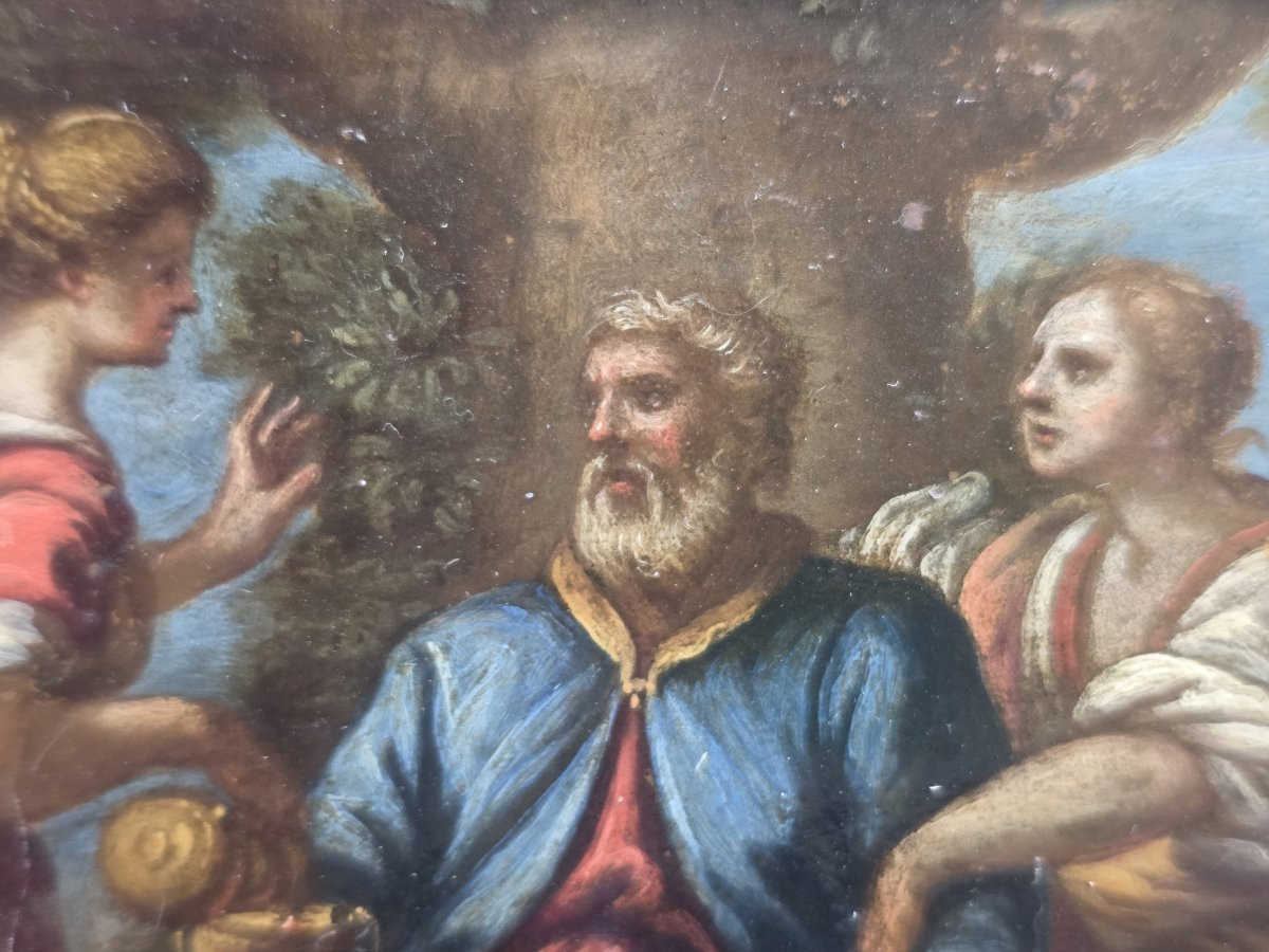 Lot e le sue figlie - olio su rame scuola italiana della metà del seicento-photo-7
