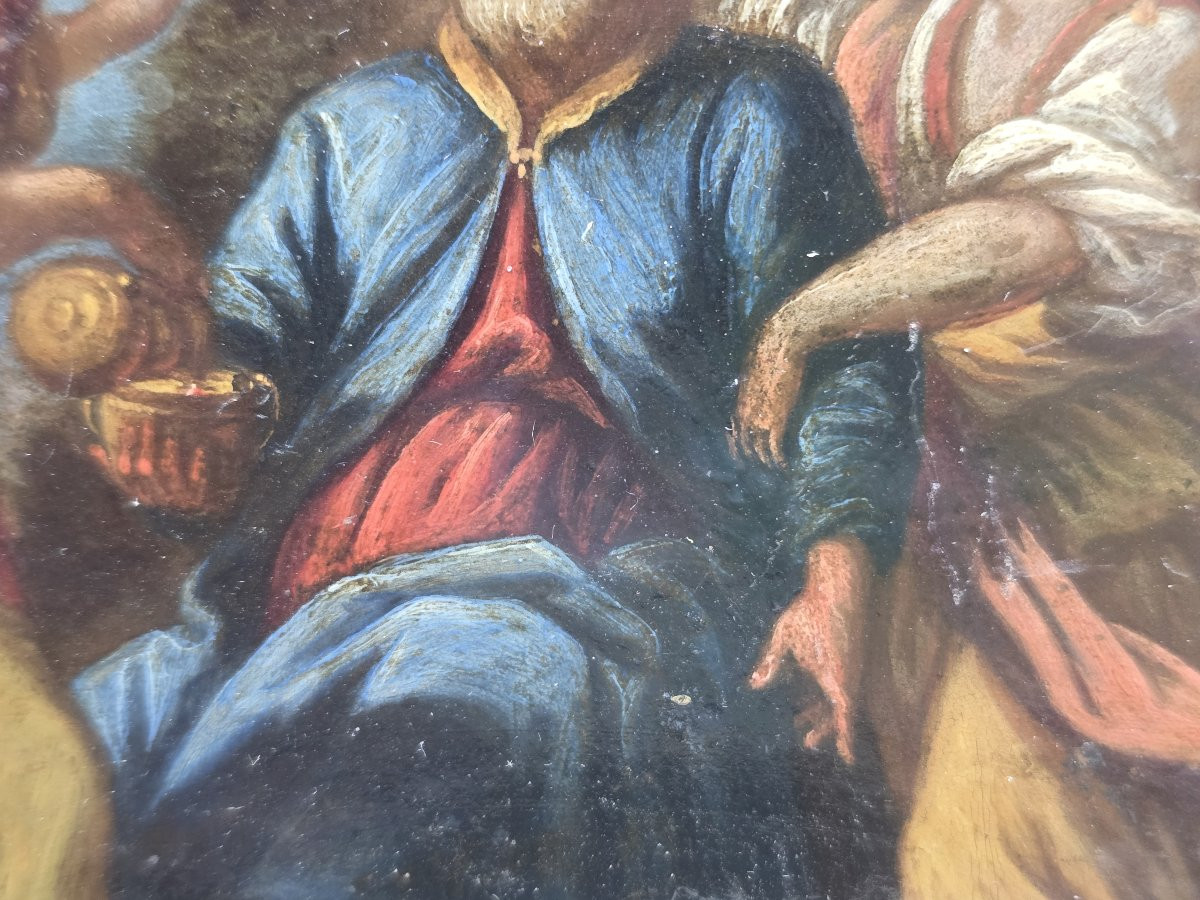 Lot e le sue figlie - olio su rame scuola italiana della metà del seicento-photo-8