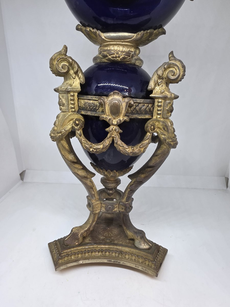 Orologio da tavolo a forma di vaso (o "orologio ad urna") francese epoca napolenoe III-photo-1